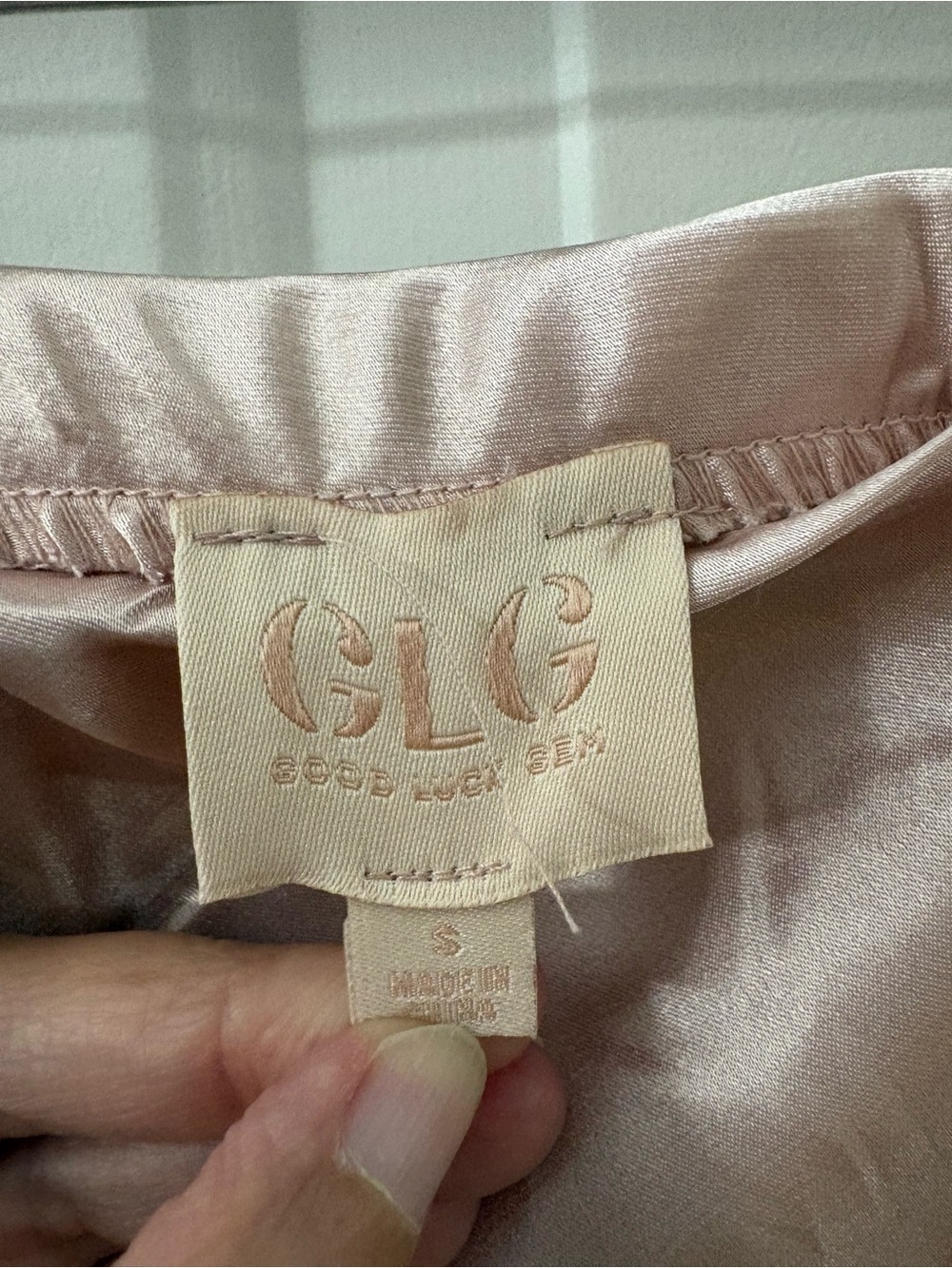 LG Satin Sleepwear Set in Blush Pink - Picture 3 of 7